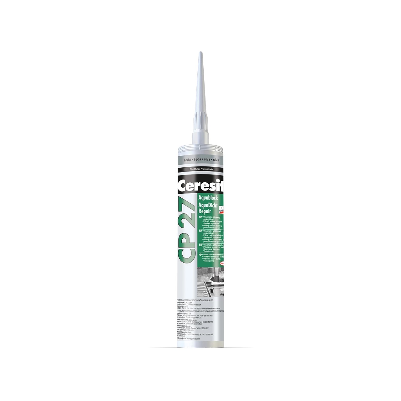 Silikón AQUABLOCK CP27 čierny 300ML